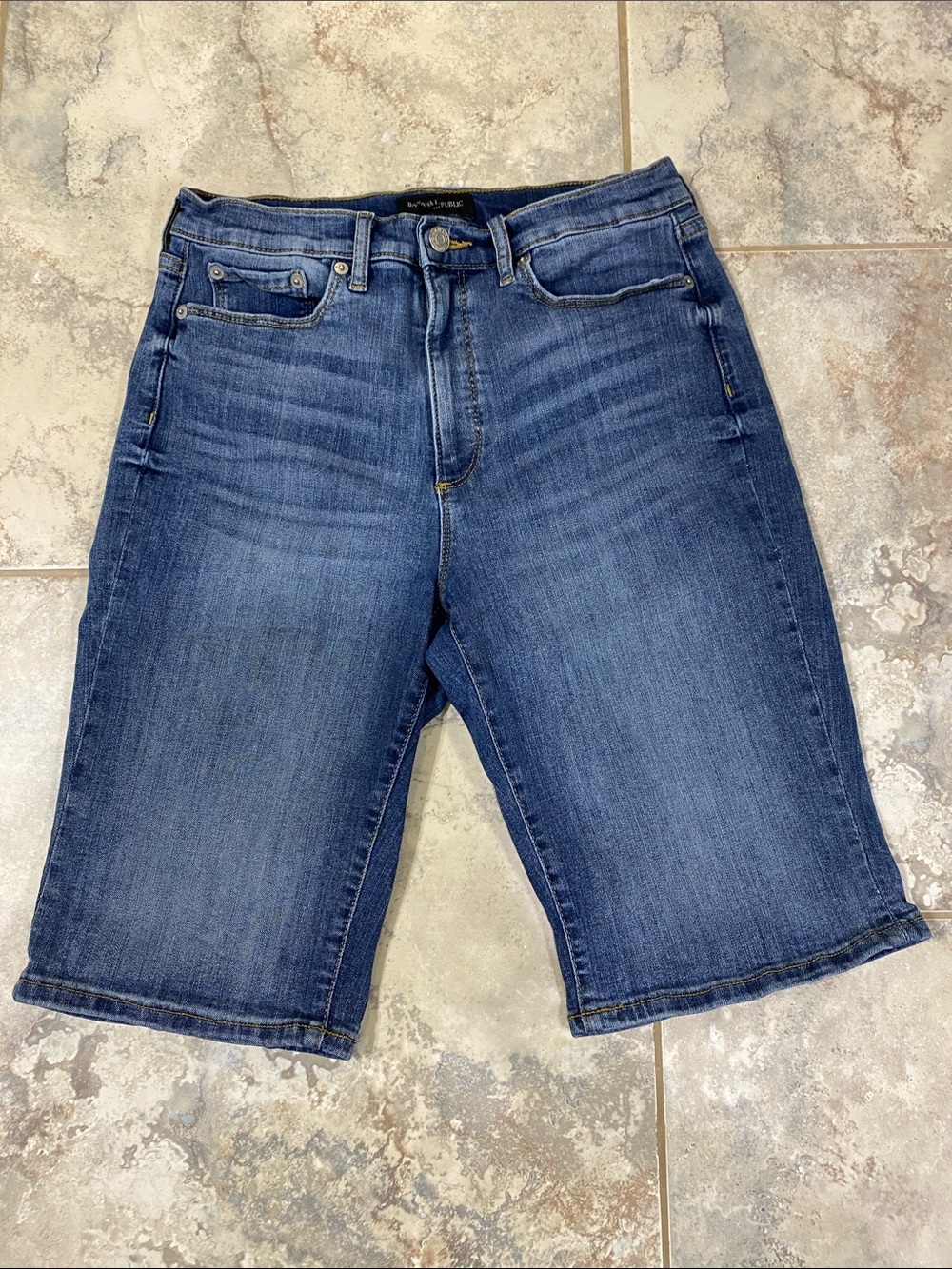 Banana Republic Women's Blue Denim Bermuda Shorts